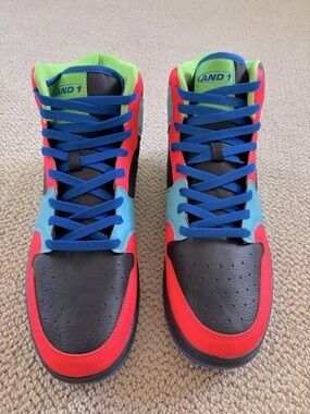 New AND1 Slam MID TPR Sneakers in Neon Multi